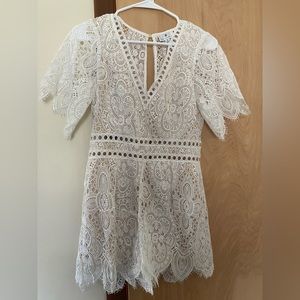 XS white Socialite romper from Nordstrom
